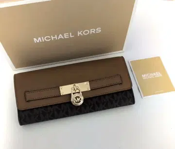 MICHAEL KORS 장지갑 MK 로고 브라운