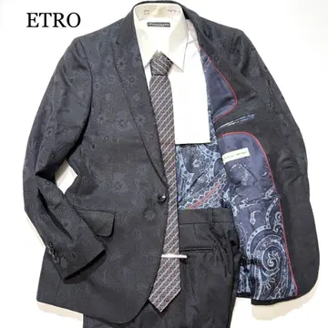 [ 미사용급 ] ETRO 수트 셋업 올 패턴 페이즐리 블랙 48