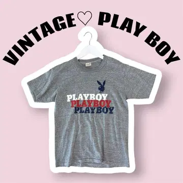 론 헤르만 구매 빈티지 PLAYBOY 플레이보이 로고 T셔츠 구제 의류