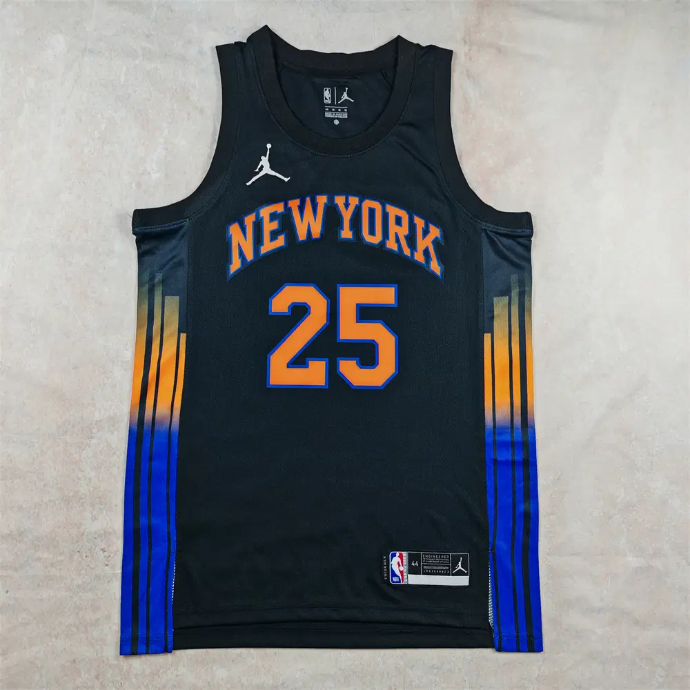 NBA 농구복 뉴욕 닉스 2026년형 25호 브리지스 블랙 선언판 핫픽스