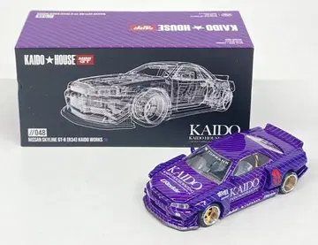 TrueScale Miniatures 1/64 MINI GT KAIDO HOUSE 닛산 스카이라인 GT-R(R34) 카이도 웍스 V1(퍼플) KHMG048