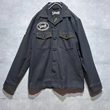 Schott 샷 스터드 워크 셔츠 블랙 M 상당