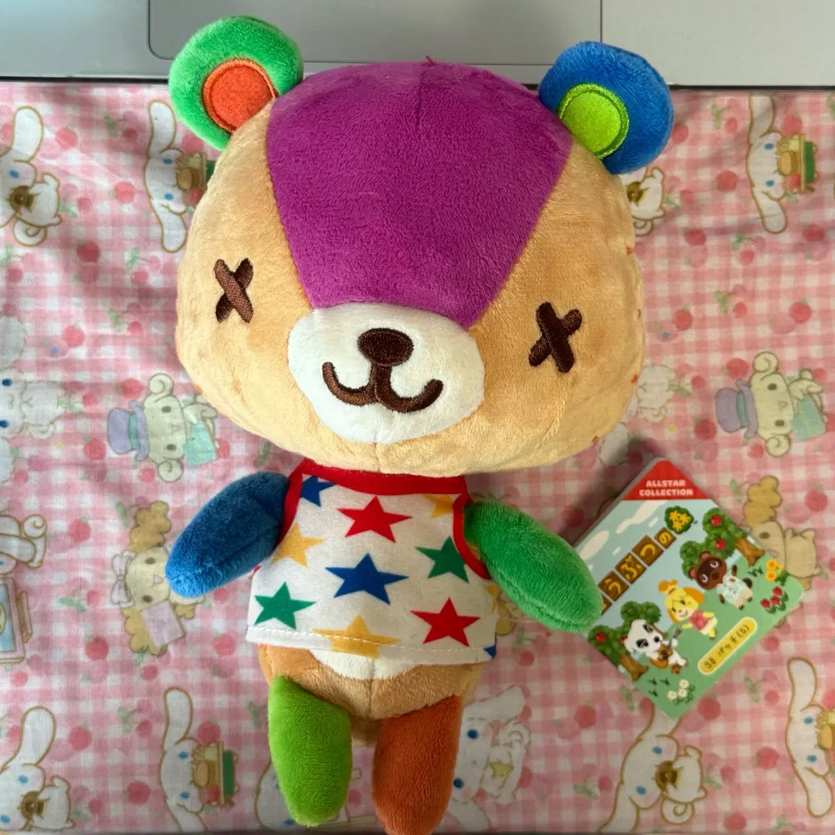 동물의 숲 마스코트 패치 곰돌이 봉제 인형 (단순전시, 택 있음)