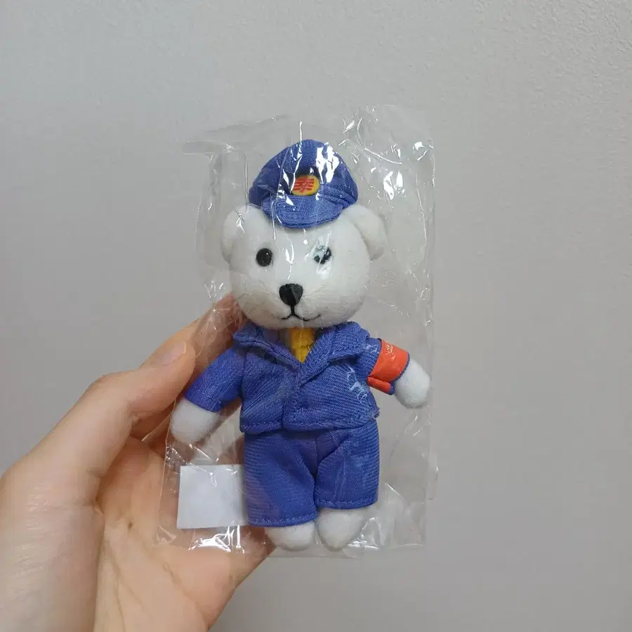 일본 역장 테디베어 키링 인형