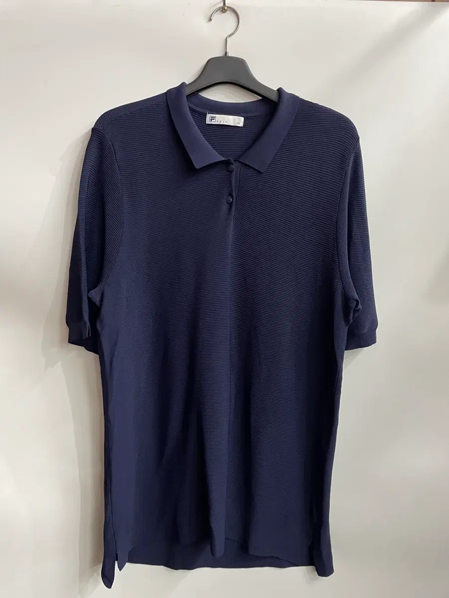 [105] 휠라 골프(FILA GOLF) 네이비 골지 폴로 셔츠