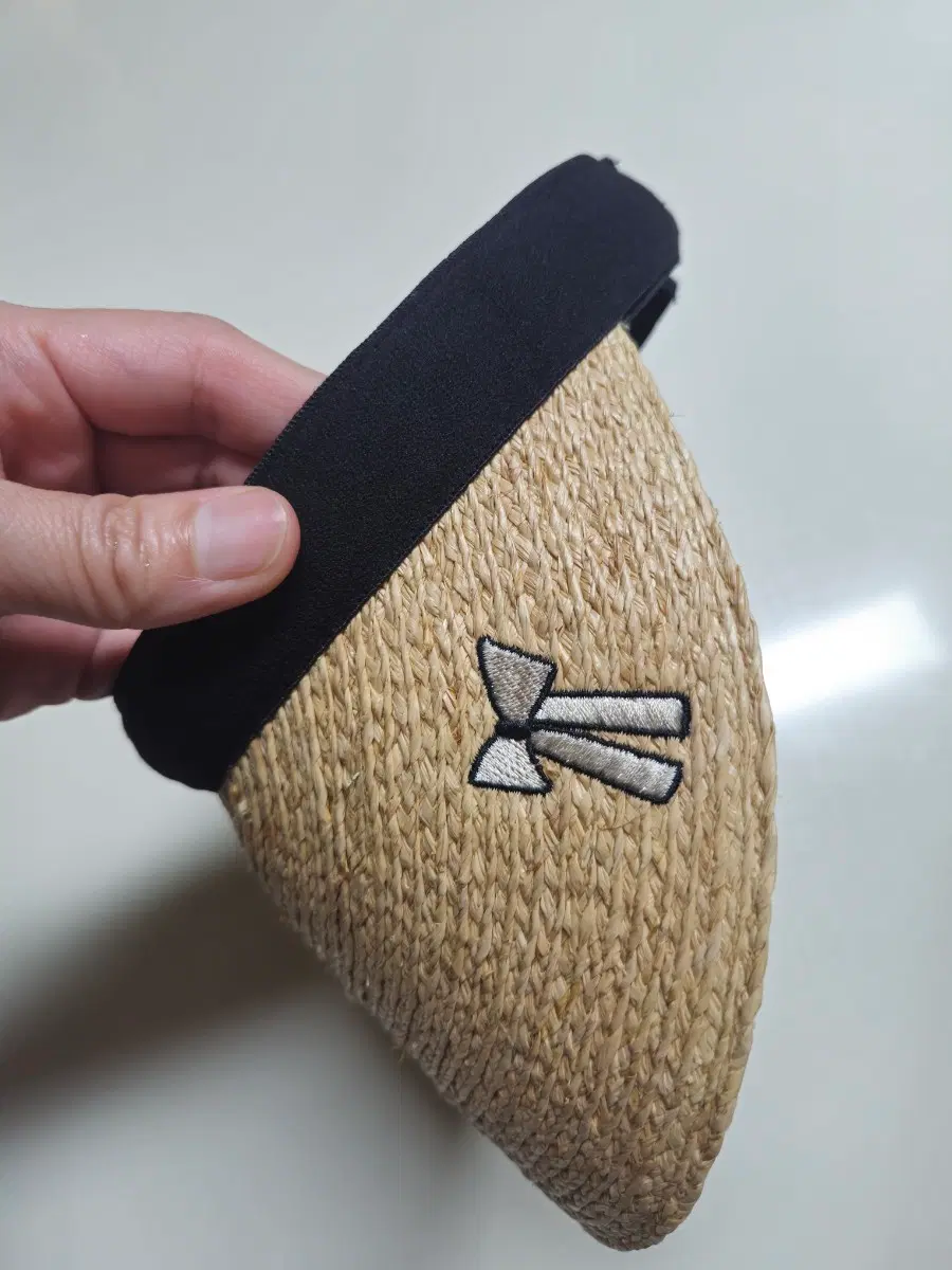 리미떼두두 밀짚 썬캡 블랙 리본 자수 m