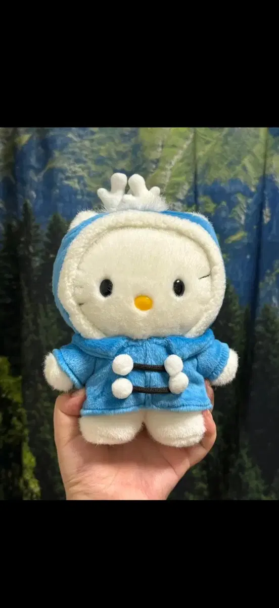 일본 고전 산리오 눈꽃 순록 키티