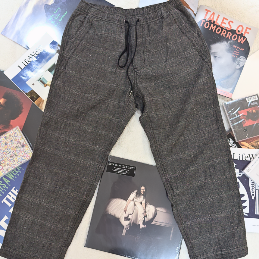 언어펙티드 GLEN CHECK LINEN PANTS(M)