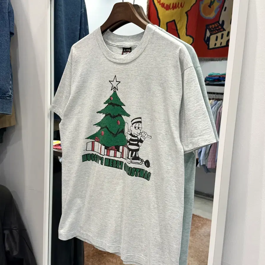 90s Fruit of the loom Best 빈티지 카툰 반팔 티셔츠 (made in USA)