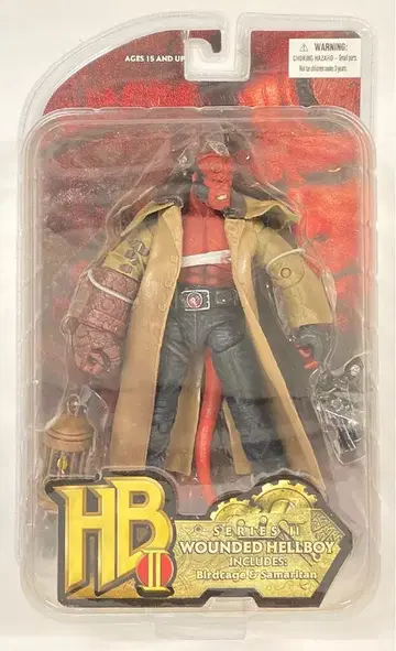 MEZCO 골든 아미 2 WOUNDED HELLBOY (새장 포함) 7인치