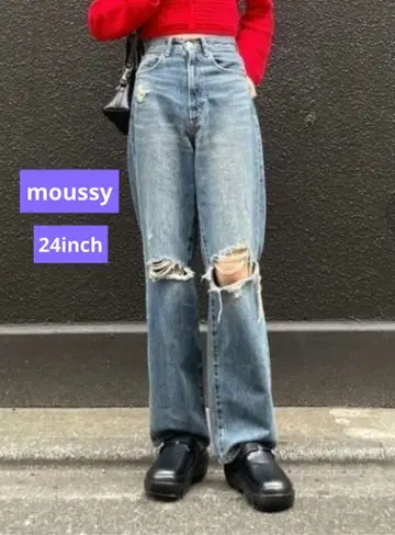 moussy 데미지 데님 24인치