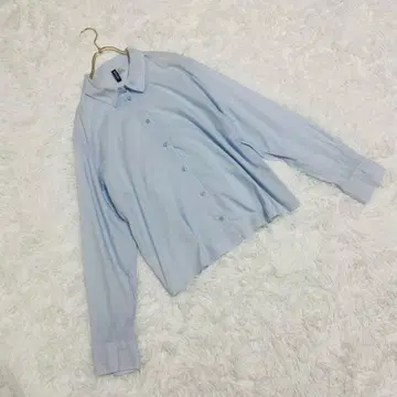 H&M 디바이디드 L 사이즈 셔츠 색스 블루 긴팔