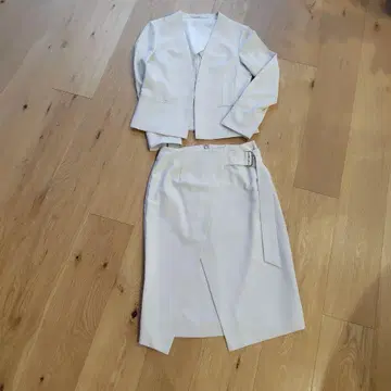 TONAL 노카라 자켓 스커트 셋업