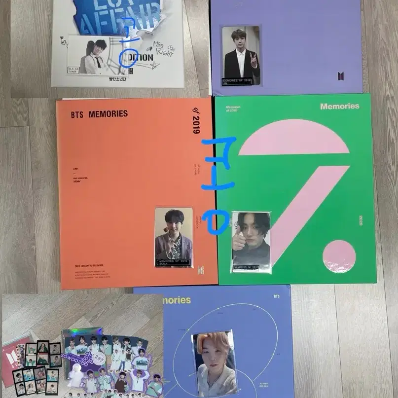 방탄 메모리즈 디비디 굿즈 처분 일괄 미공포특전포카럭드콘서트아미존