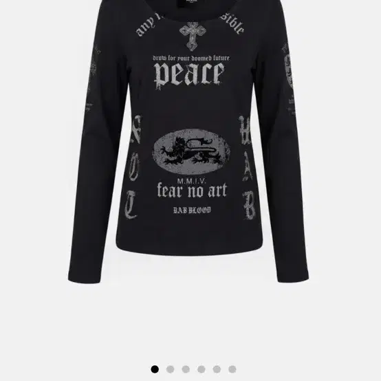 배드블러드 PEACE NOT WAR 루즈핏 티 더스티블랙 s