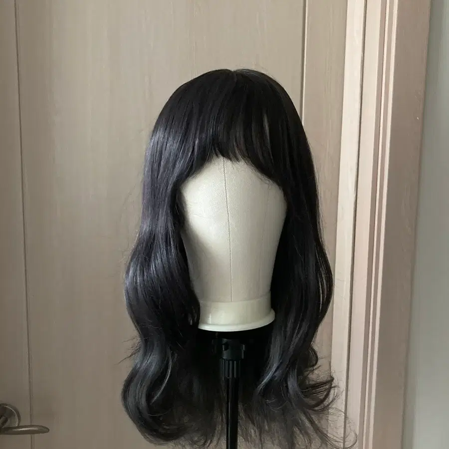 [통가발] 수제가발 중~긴머리기장 웨이브 통가발 (다크그레이)