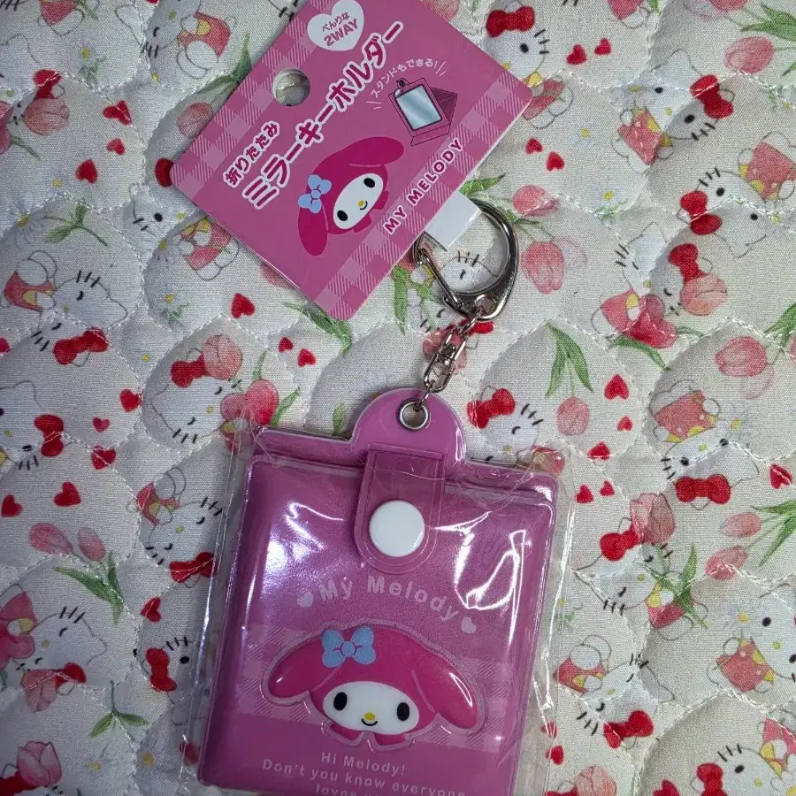 일본정품 마이멜로디 접이식 거울 키링