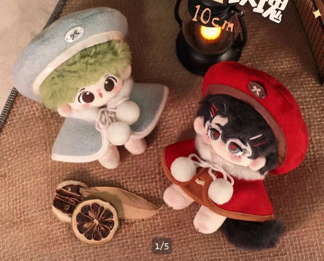 10cm 솜인형 옷 인형옷 망또 2종 세트