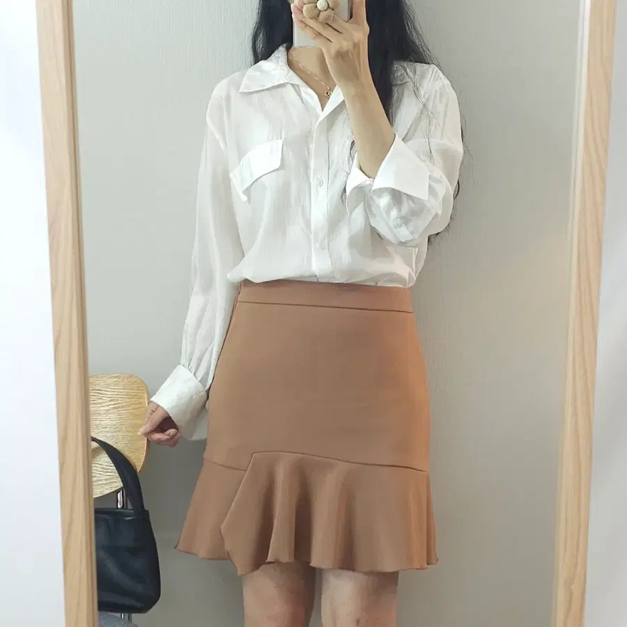 (55)리스트 여성 러플 스커트 봄가을 하객룩 W4466