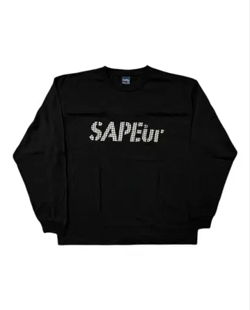 SAPEur 치도리 패턴 L/S 블랙 XL 사이즈