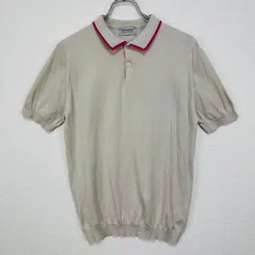 JOHN SMEDLEY 씨 아일랜드 코튼 피케 셔츠 M 라이트 베이지