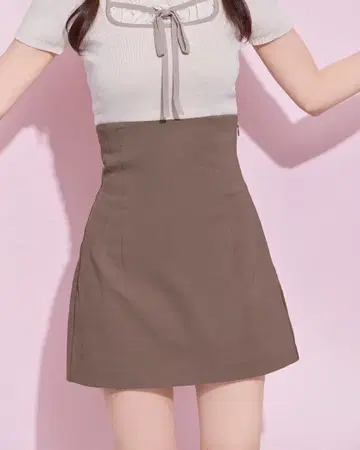 허리 라인 슬림 레그 스커트