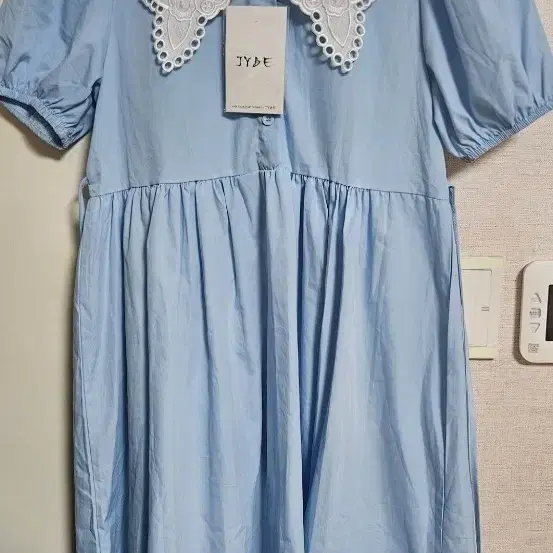 JYBE 레이스 칼라 원피스 하늘색 새제품