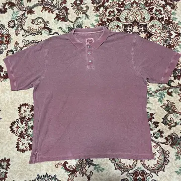 90s 카벨라스 와플 원단 피케 셔츠 페이드 핑크 버건디