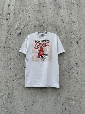 JUST GOTTA CHEER 프린트 T셔츠 화이트