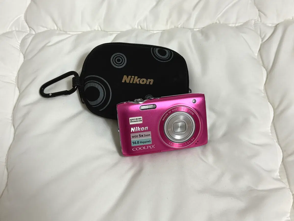 니콘 COOLPIX S3100 핑크 빈티지 디카 / 정품파우치 포함 / 레트로카메라