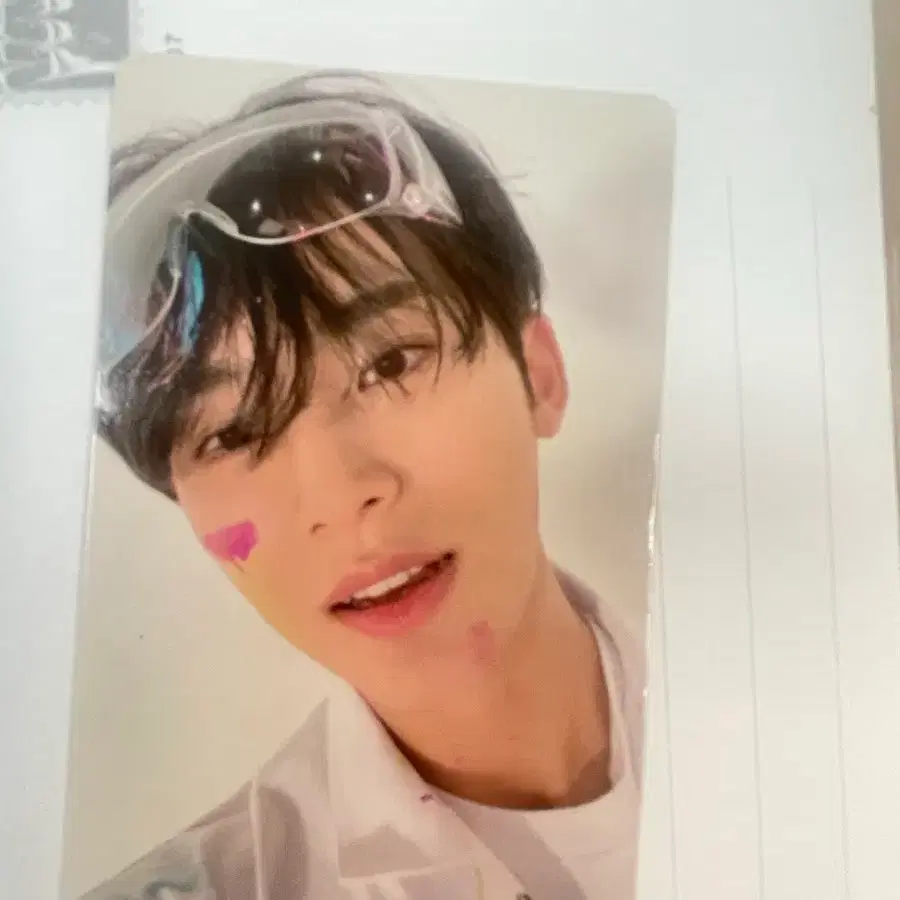 세븐틴 민규 페더썬 물감 포카