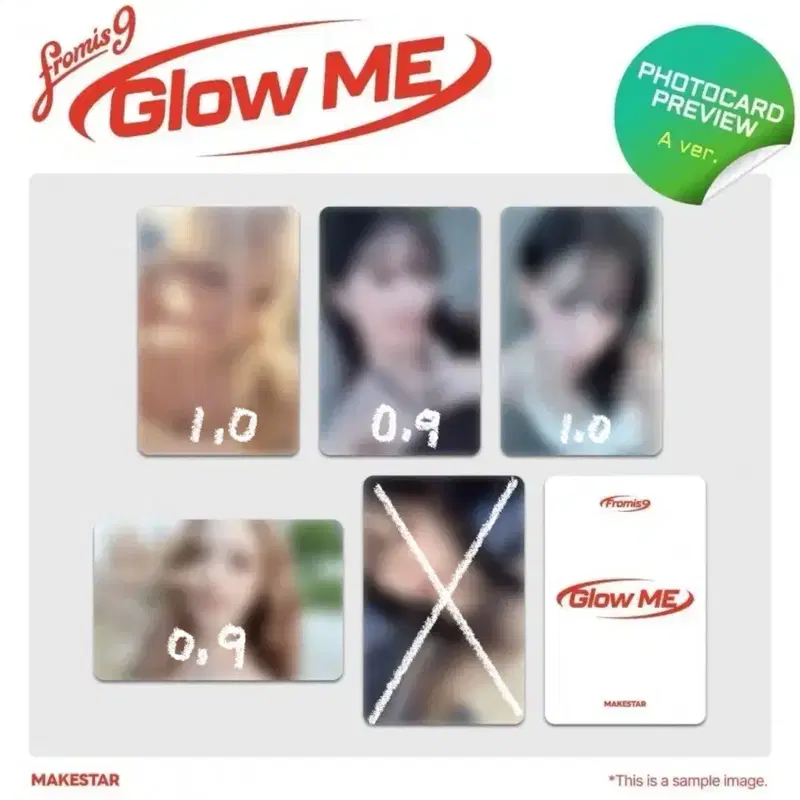 프로미스나인 Glow ME A ver 포카 분철 송하영 박지원 이채영 이나경 백지헌