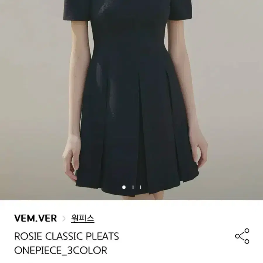 벰버 스퀘어넥 미니 원피스