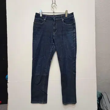 [무인양품] 스트레이트 데님 청바지 캐주얼 면 혼방 블루 27