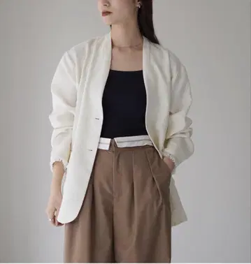 CYAN tokyo 시안 도쿄 백 플레어 프린지 네프 자켓