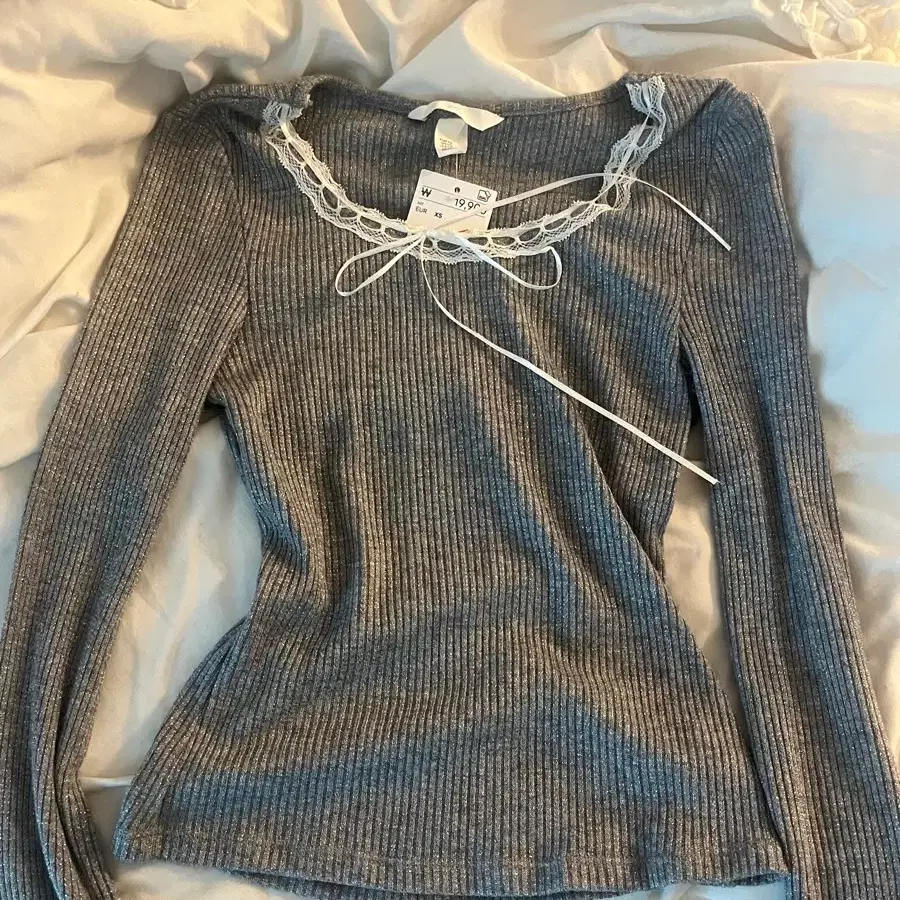 H&M 여성 니트 그레이 얇은 긴팔
