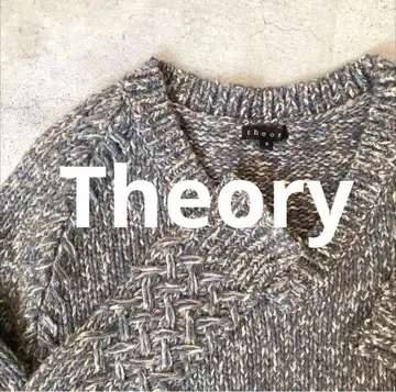 컨디션 최상 Theory 정가 5만 8천엔 울 캐시미어 믹스 컬러 니트
