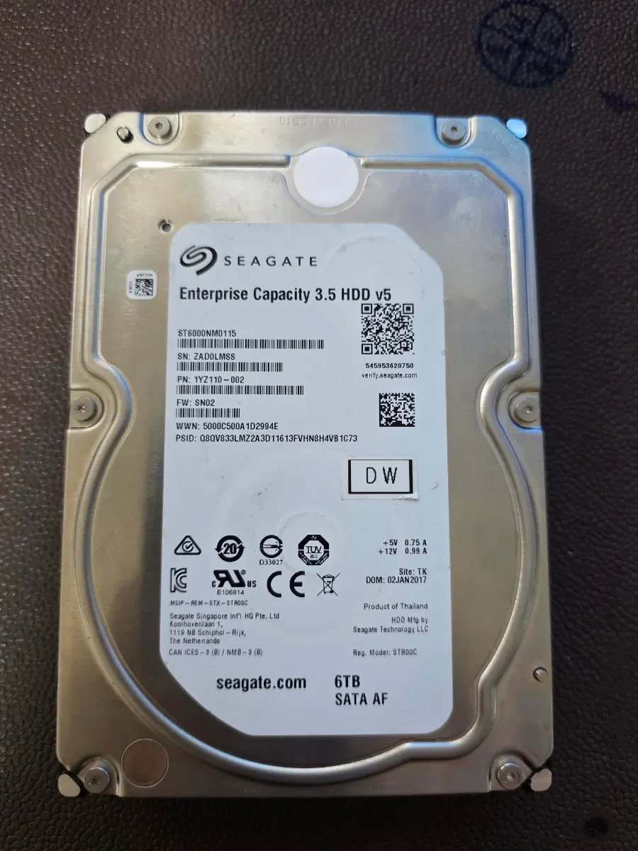 시게이트 Enterprise Capacity 3.5 HDD v5 6TB SATA AF