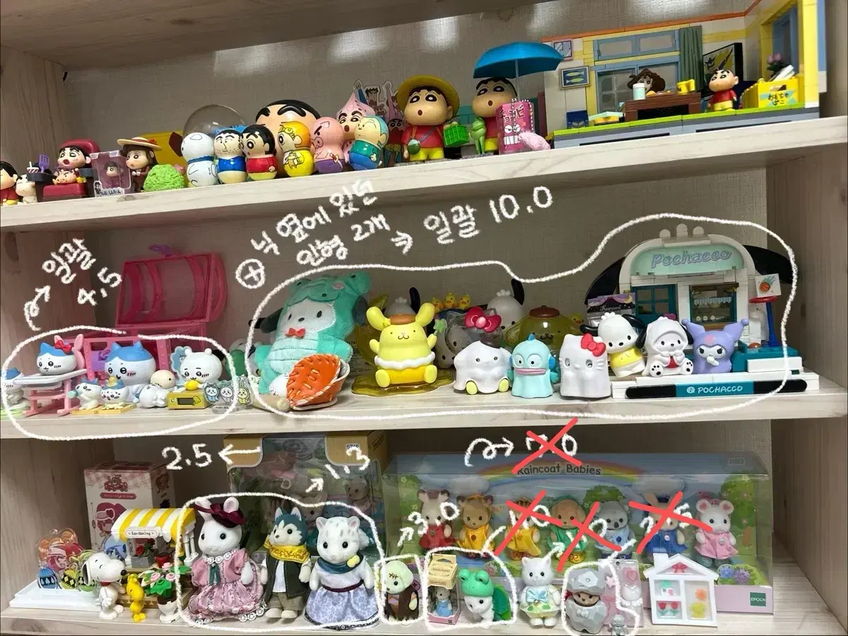 실바니안, 키티, 농담곰, 주토피아, 산리오, 짱구