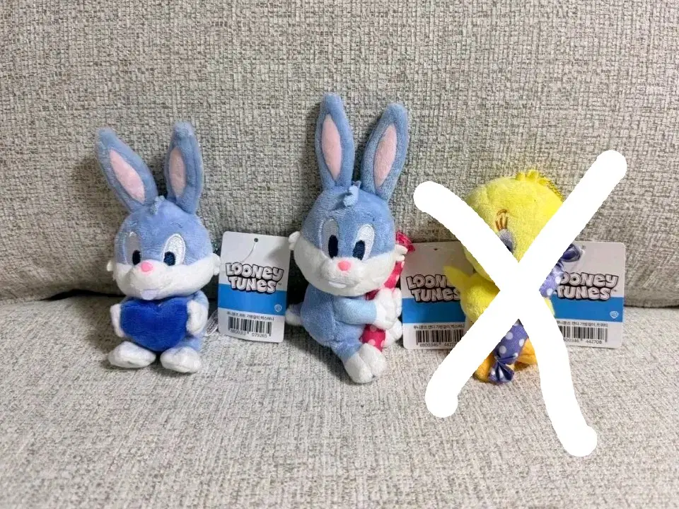 정품 루니툰즈 하트 벅스버니 캔디 벅스버니 캔디 트위티 키링인형