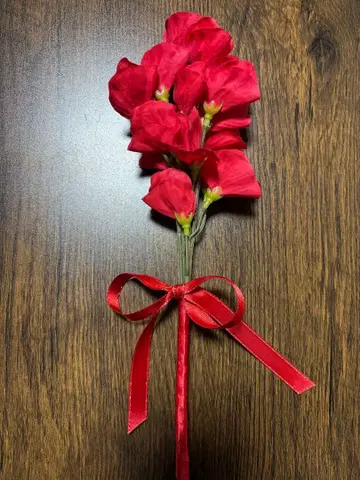 빨간 스위트피 조화