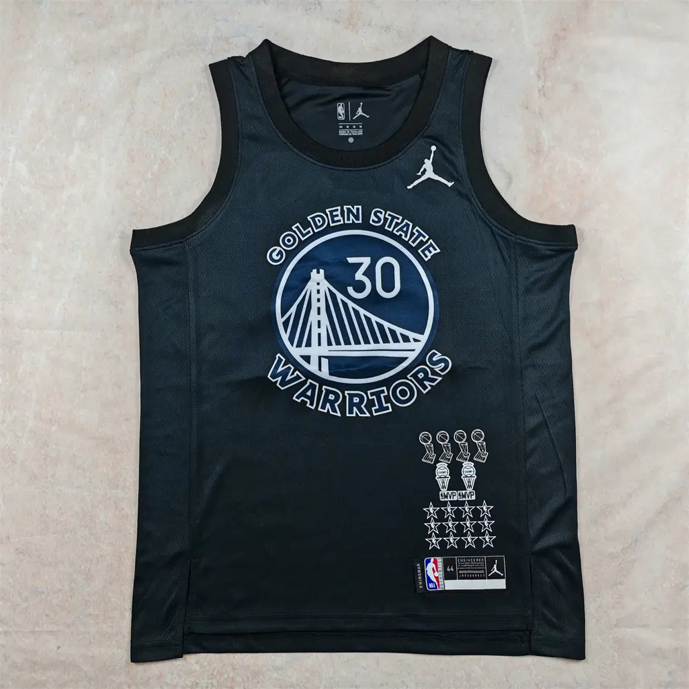 NBA 농구복 골든스테이트 워리어스 30호 커리 블랙 아너 버전 핫 프레