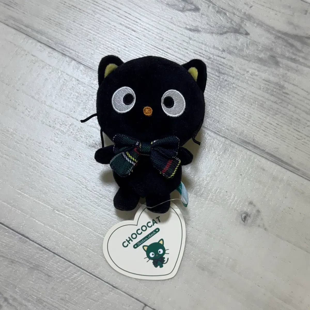 산리오 초코캣 타탄체크 인형 마스코트