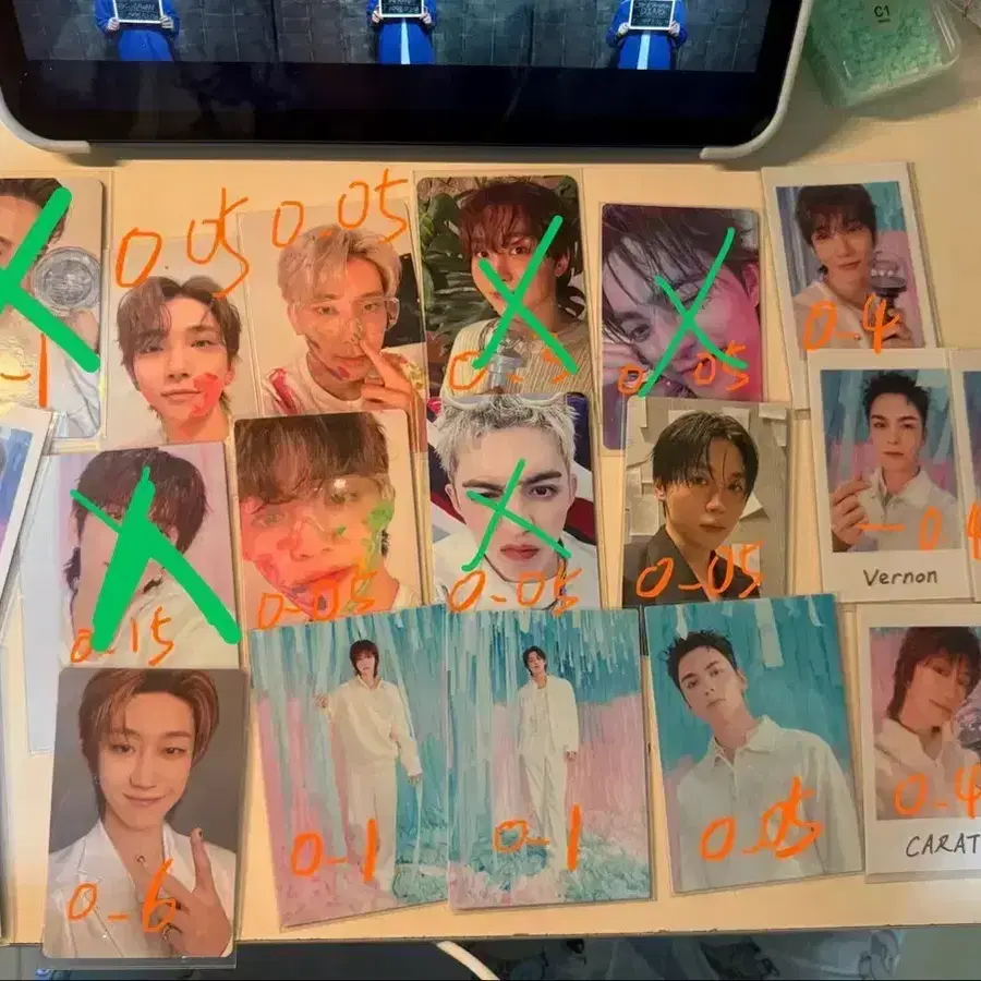 세븐틴 포카랑 캔뱃지 판매