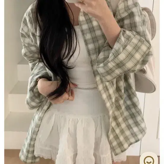 제니어리 브런치 체크 셔츠
