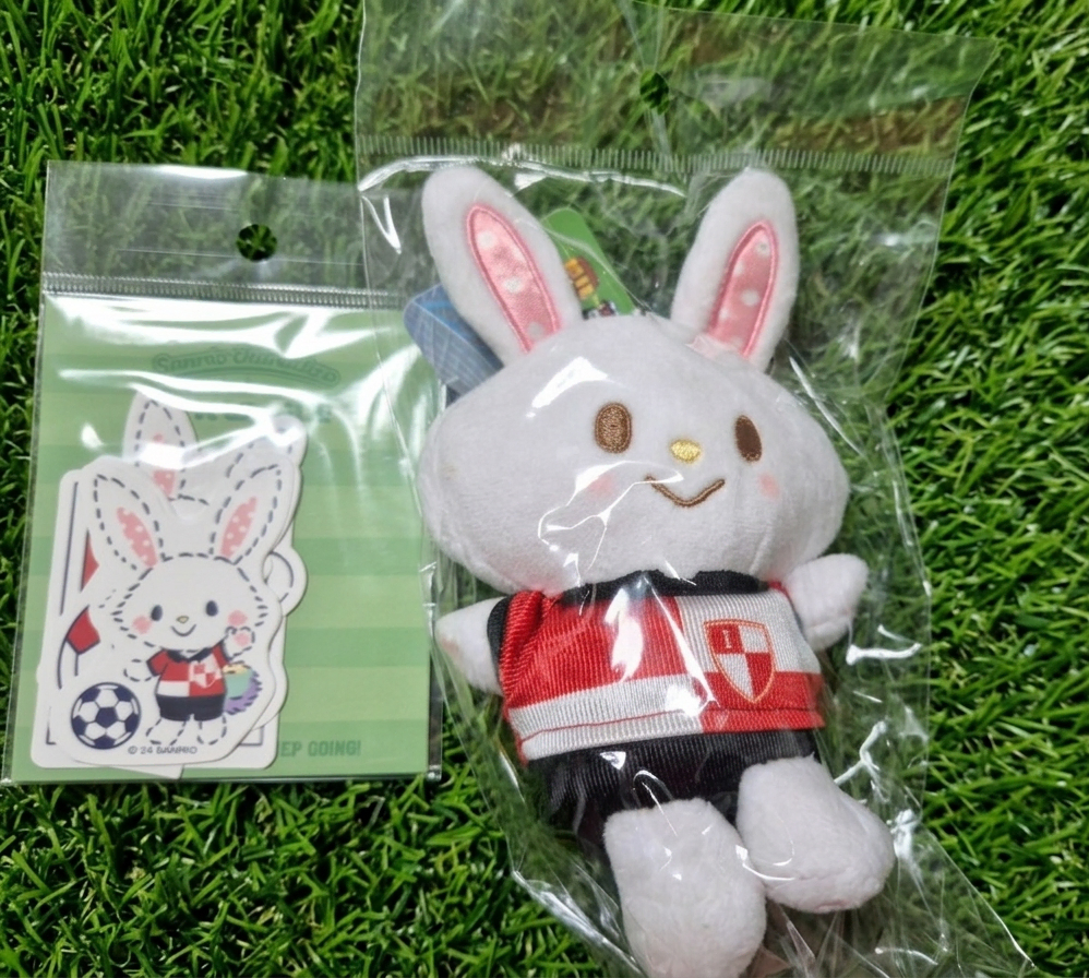 K리그 산리오 부산아이파크 위시미멜 인형키링 스티커 세트