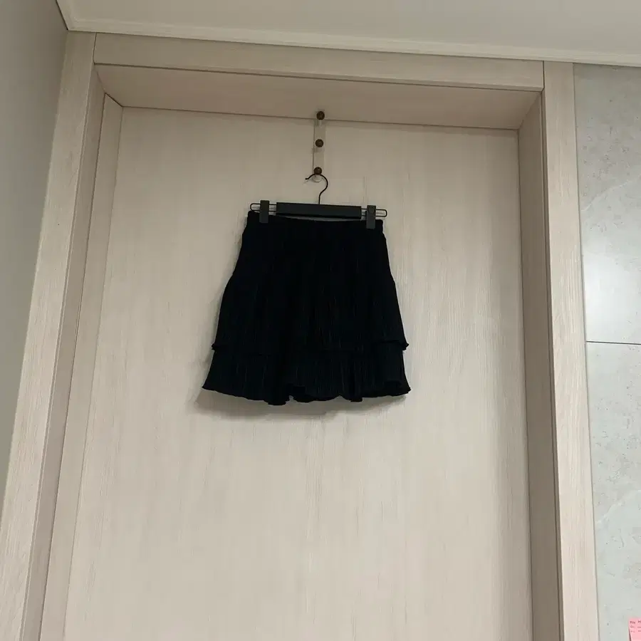 블랙 프릴 주름 캉캉 치마