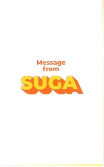 BTS Butter SUGA 메시지 카드