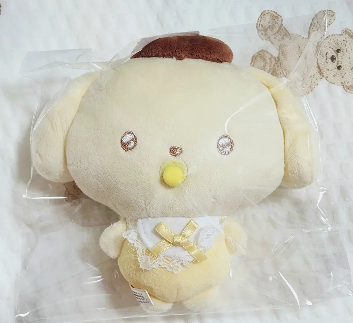 산리오 하타야마 상사 베이비 엔젤 폼폼푸린 파우치 겸 마스코트 팝니다.