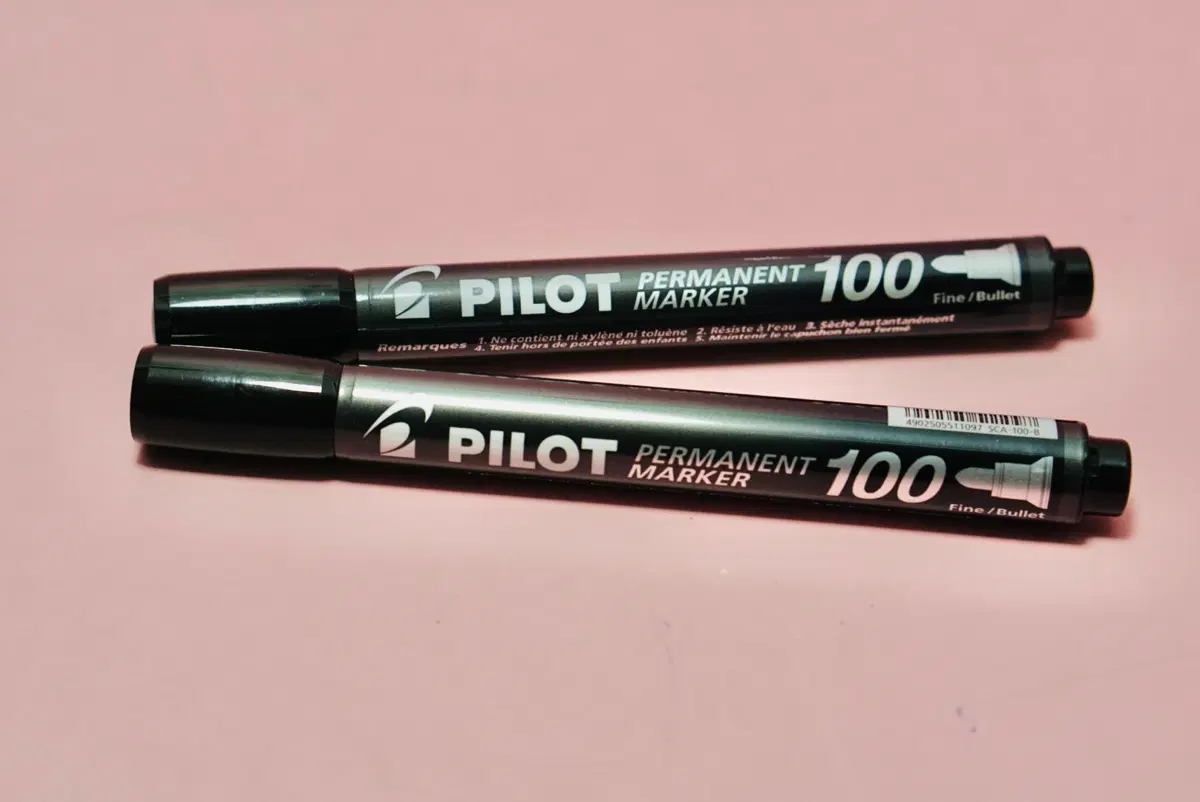 PILOT 파이롯트 마커 퍼머넌트 100 중자 둥근심 43개 일괄 세트